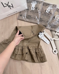 VÁY 3 TẦNG SÁT NÁCH NÂU TÂY BÉ GÁI