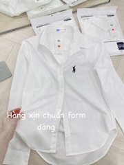 ÁO SƠ MI GU THÊU VẠT CONG NỮ SẴN