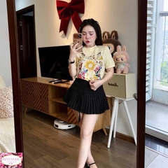 ÁO PHÔNG HOẠ TIẾT MẶT TRỜI VÀ HOA NỮ