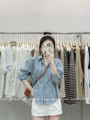 ÁO SƠ MI KẺ THÊU NGỰA DÀI TAY NỮ (SALE 69k)