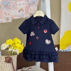 VÁY POLO CỔ BẺ 3 TẦNG HÀN QUỐC CHO BÉ GÁI