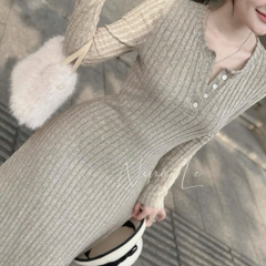 VÁY BODY TĂM ĐŨA LÔNG XÙ CAO CẤP 3M NỮ THU ĐÔNG