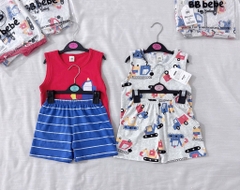 SET 2 BỘ Ô TÔ CẦN CẨU TONE ĐỎ GHI BÉ TRAI SẴN(SALE 85k)
