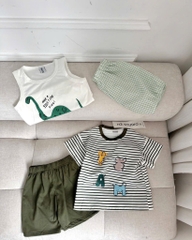 SET 2 BỘ CỘC KHỦNG LONG VÀ BA LỖ BÉ TRAI SẴN