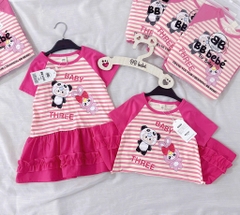 VÁY BÉ BABY THREE 2 MÀU HỒNG BÉ GÁI(XẢ 59k)
