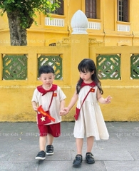 BỘ CONSET CỜ ĐỎ SAO VÀNG BÉ TRAI BÉ GÁI