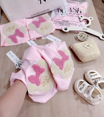 SÉT BỘ MINNIE THÊU ĐÁP LÔNG NỔI BÉ GÁI