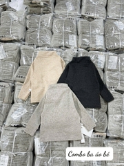 COMBO 3 ÁO DÀI GIỮ NHIỆT ĐEN BE GHI BÉ TRAI