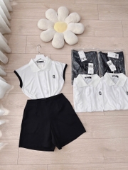 SET ÁO THÊU QUẦN THIẾT KẾ VẠT LI TRƯỚC NỮ SẴN