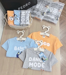 SET 3 ÁO CỘC BLUEY DƯƠNG XÁM CAM BÉ TRAI (XẢ 69k)