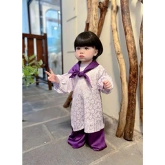 SET ÁO DÀI TÍM CHO BÉ GÁI SẴN
