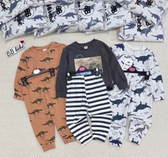 SET 3 BỘ DÀI TAY KHỦNG LONG BÉ TRAI