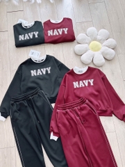 SET NỈ LÓT LÔNG NAVY PHỐI LEN HÀNG QC NỮ THU ĐÔNG SẴN (SALE 199k)