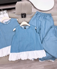 SET JEAN GIẤY BÉ GÁI SIZE ĐẠI SẴN
