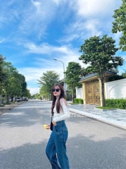 SET 3 ÁO THUN ZIP BSKK ĐEN KẺ TRẮNG NỮ THU ĐÔNG
