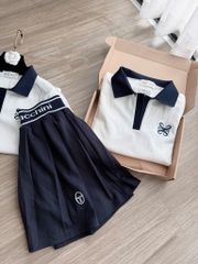 SET ÁO PHÔNG CHÂN VÁY XẾP LI NỮ