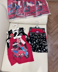 SET 2 BỘ BA LỖ NGƯỜI NHỆN ĐEN ĐỎ BÉ TRAI SẴN (xả 80k)