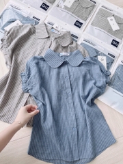 ÁO SƠ MI GU CỔ SEN TAY LIỀN BÈO NỮ SẴN