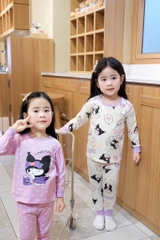 SET 2 BỘ DÀI TÍM CHẤM BI KURUMI BÉ GÁI