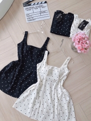VÁY HAI DÂY CHẤM BI NỮ SẴN(SALE 115k)