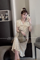 VÁY SUÔNG NƠ CỔ BÈO NỮ (Xả 60k)