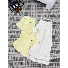 SET ÁO VÀNG THÊU NGỰA QUẦN SUÔNG THÊU HOA NỮ