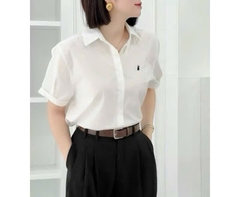 ÁO SƠ MI TRẮNG THÊU THỎ NỮ SẴN