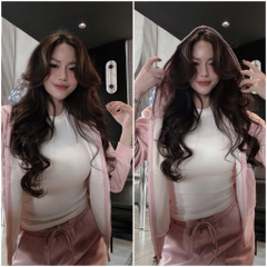 SET BỘ DÀI NỈ KÉO KHOÁ HỒNG THÊU NỮ THU ĐÔNG