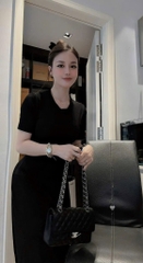 VÁY XOÈ NHẸ DÁNG DÀI MÀU ĐEN NỮ