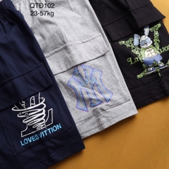 QUẦN ĐÙI COTTON SIZE ĐẠI 4 MÀU BÉ TRAI