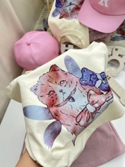 SET ÁO VÁY HỒNG BÉ GÁI KÈM MŨ