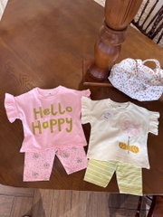 SET 2 BỘ HELLO HAPPY QUẦN NGỐ BÉ GÁI( xả 89k )