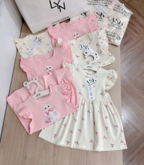 SET 2 VÁY CÁNH TIÊN MÈO HOA NHÍ BÉ GÁI(XẢ 89k)