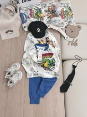 SET 2 BỘ DÀI CÁ SẤU QUẦN DƯƠNG NÂU BÉ TRAI SẴN