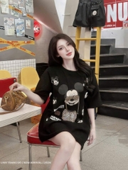 ÁO PHÔNG QC DÁNG RỘNG MICKEY ĐÍNH ĐÁ NỮ