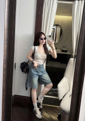 QUẦN NGỐ BÒ NỮ XANH TRƠN GẤU TO