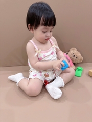 SET 3 BỘ ÁO 2 DÂY HELLO KITTY TÍM KẺ HỒNG BE BÉ GÁI SẴN(XẢ 85k)