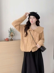 ÁO LEN REN CỔ SEN 4 MÀU NỮ THU ĐÔNG SẴN