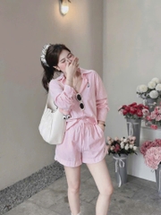 SET BỘ GẤU DÀI TAY THÊU NỮ SẴN