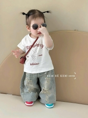 SET JEAN STRAWBERY BÉ TRAI BÉ GÁI (Xả 65k)
