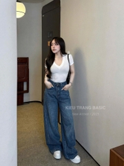 SET 3 ÁO CỔ TIM ĐEN XANH TRẮNG NỮ SẴN