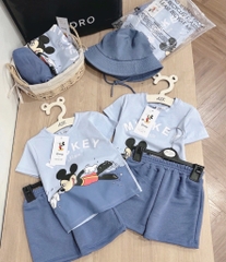 BỘ CỘC MICKEY XANH KÈM MŨ BÉ TRAI SẴN( xả 69k)