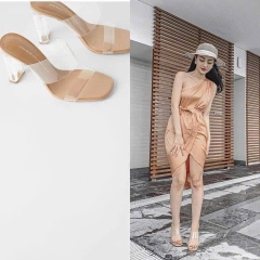 GIÀY DÉP - GUỐC QUAI TRONG ĐẾ 8CM NỮ
