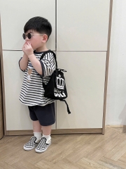 SET ÁO KẺ QUẦN ĐÙI BÉ TRAI