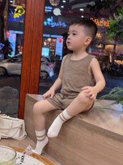 SET 4 BỘ BA LỖ TONE NÂU GHI KẺ BÉ TRAI