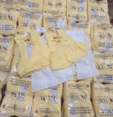 SET ÁO BÍ MIX QUẦN THÊU BOI KÈM DÂY BUỘC TÓC BÉ GÁI SẴN