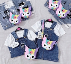 SET YẾM BÒ KURUMI BÉ GÁI (KÈM TÚI) SẴN (xả 79k)