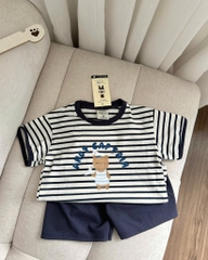 SET ÁO KẺ QUẦN ĐÙI BÉ TRAI