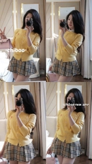 ÁO LEN CARDIGAN THÊU TIM 4 MÀU NỮ THU ĐÔNG