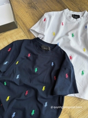 ÁO PHÔNG THÊU TRÀN NGỰA POLO 2M THAN TRẮNG NEW CHO NỮ
